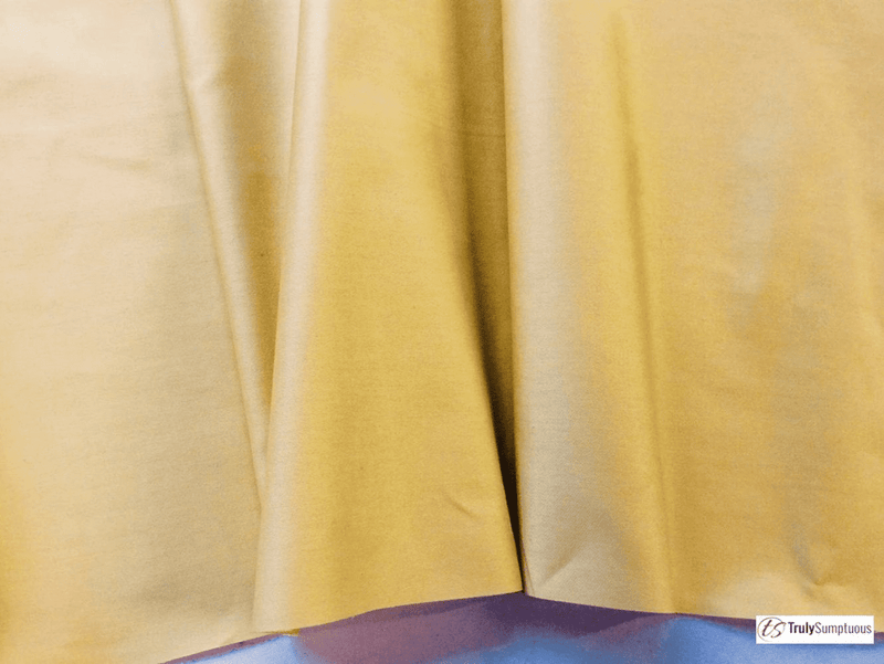GOLD Cotton Sateen  Curtain Lining with Solpruffe finish - Ralston Fabrics
