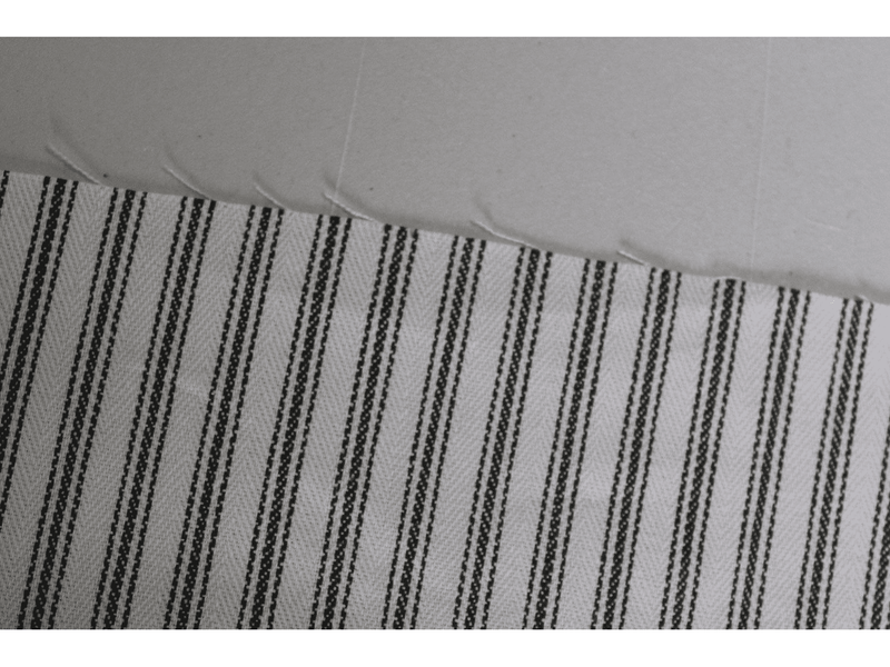 Vintage  Style Ticking Stripe, Twill Cotton Lining / Shirting Fabric - Black Stripes - Ralston Fabrics
