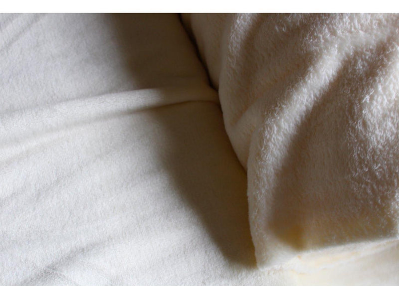 CREAM Luxury  Fleece  Fabric 400 gsm - 150 cms -  Thick and  Luxurious - Ralston Fabrics