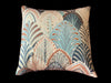 Blue Fern Light Furnishing Cotton Fabric - Bright Patterned Flowery Fabric for Lampshades, Cushions, Bags and Curtains