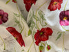 POPPIES: Beautiful Light Furnishing Fabric made from Ramie and Cotton, Depicting Wild Poppies, for Sofa Cushion, Cushions, Curtains etc