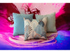 Blue Fern Light Furnishing Cotton Fabric - Bright Patterned Flowery Fabric for Lampshades, Cushions, Bags and Curtains