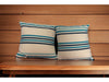 Blue  Stripes - Cancale - Light Furnishing Cotton Fabric - Bright Patterned Stripey  Fabric for Lampshades, Cushions, Bags and Curtains