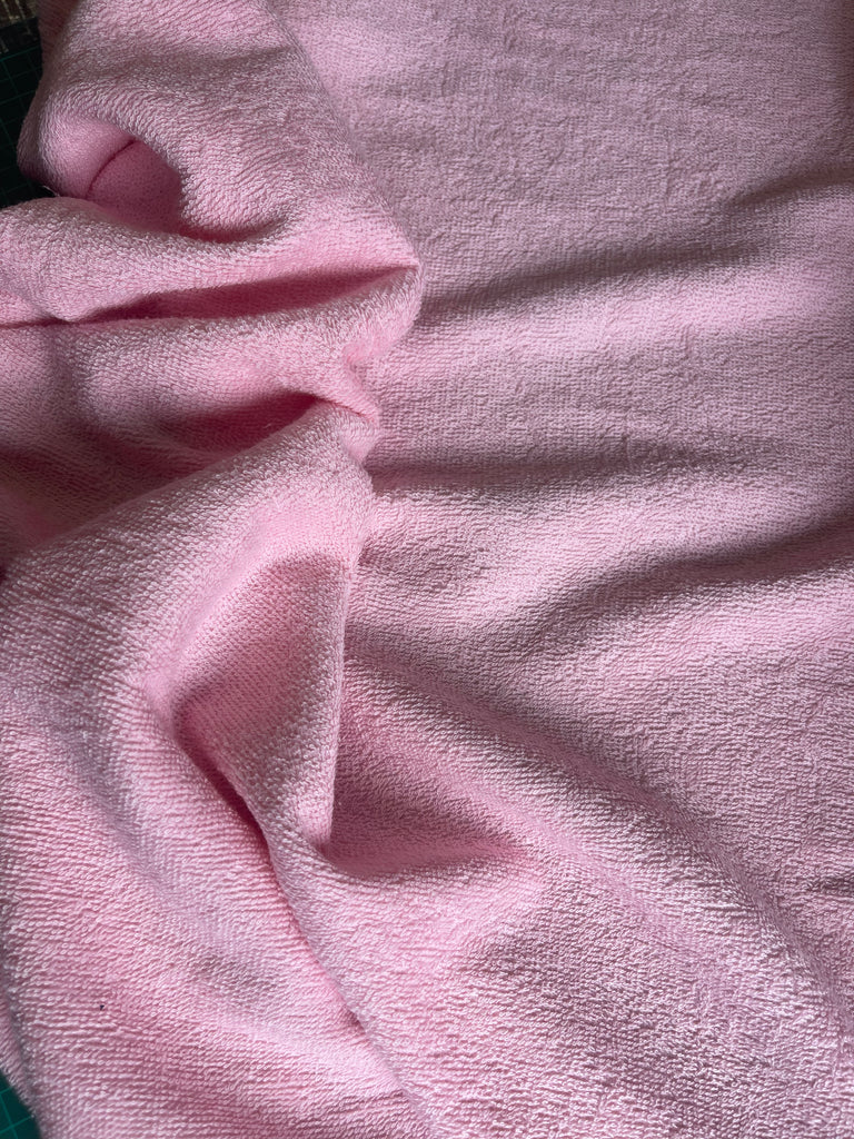 PINK - Pure Cotton TERRYCLOTH Fabric 150 cms - 320 gsm