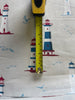 Finistiere - lighthouse - Light Furnishing Cotton Fabric - Bright Patterned Fabric for Lampshades, Cushions, Bags and Curtains