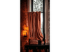 Rust velvet curtain