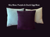 SKY BLUE - Cotton Dressmaking Velvet Fabric FOR Cushions, Soft Toys & Clothing