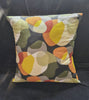RETRO PATTERN - Olive Green Shapes Light Furnishing Cotton Fabric 70`s 60`s