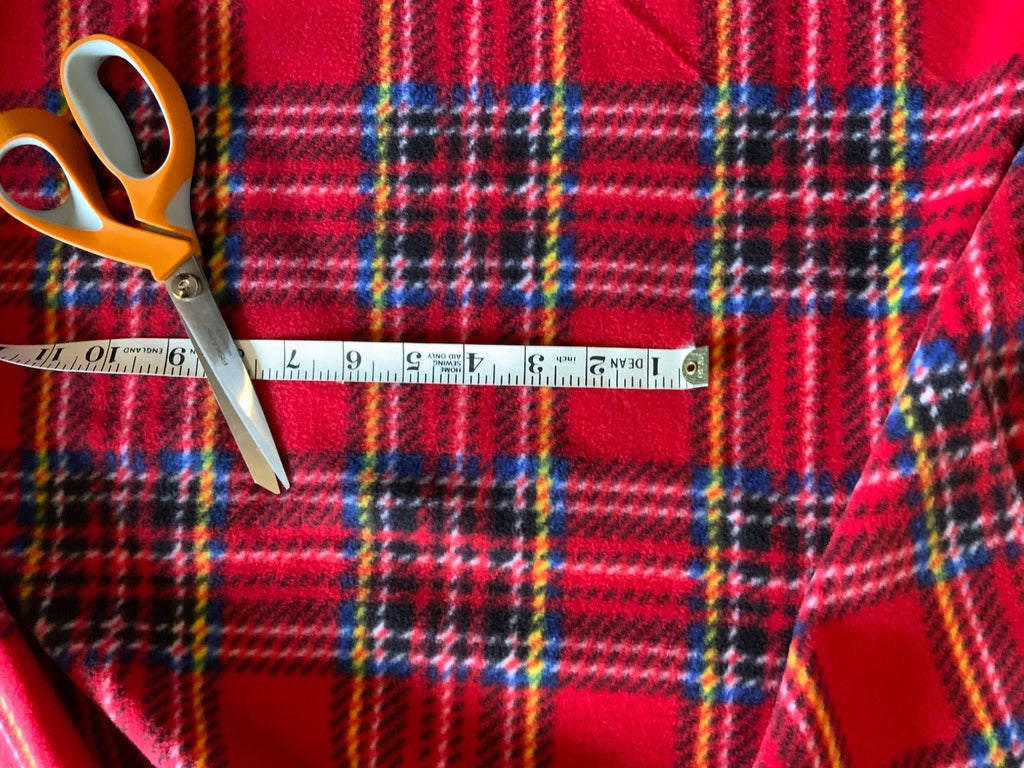 TARTAN PATTERN Polar Fleece  Fabric 170 gsm - 150 cms - Ralston Fabrics