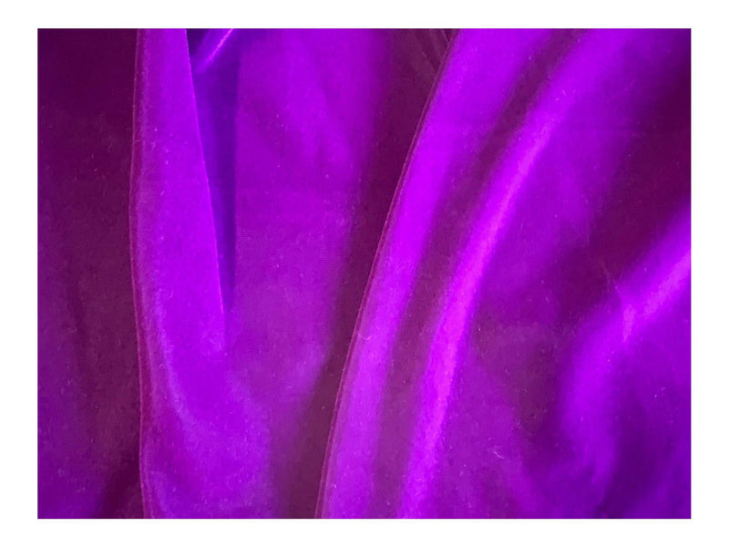 TRIPLE VELVET - PURPLE Triple Velvet  Fabric -  Fine and Lightweight - 112 cms - 180 gsm - Ralston Fabrics