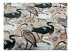HERONS on Cream Background, Pattered Upholstery / Furnishing  velvet - 140  cms - 330 gsm - Ralston Fabrics