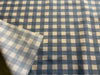 CLEARANCE: Check - Blue and White Cotton Half Panama Fabric 1” Squares - Ralston Fabrics