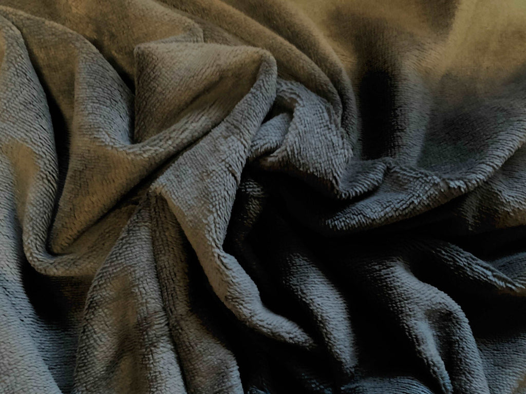 CHARCOAL GREY - Luxury Bamboo Towelling by Truly Sumptuous - Ralston Fabrics