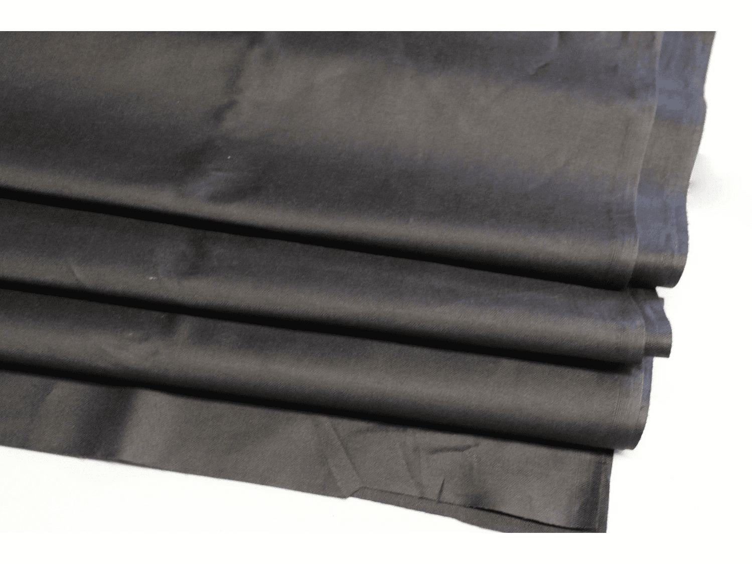 BLACK Cotton Sateen Curtain Lining with Solpruffe finish