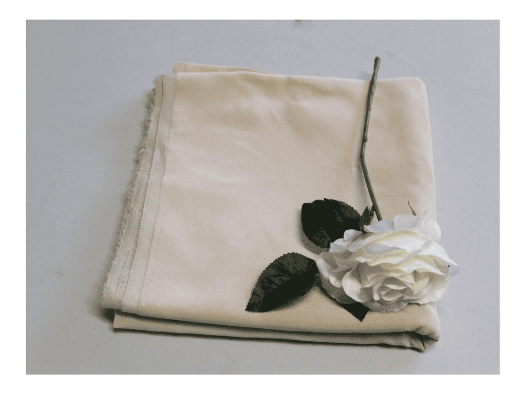 CREAM - Cotton Dressmaking Velvet / Velveteen Fabric - Lightweight-BY Truly Sumptuous - Ralston Fabrics