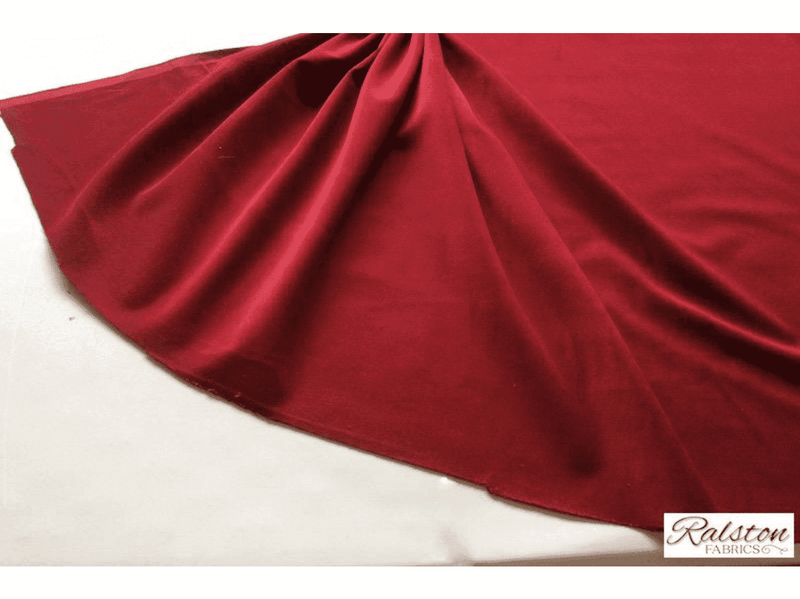 REDCURRANT - Cotton Curtain Velvet by Truly Sumptuous - Ralston Fabrics