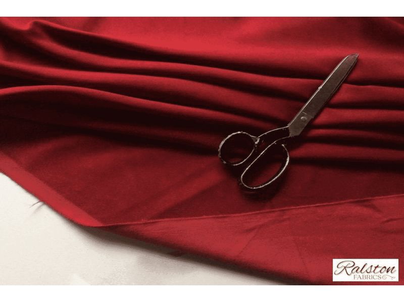 REDCURRANT - Cotton Curtain Velvet by Truly Sumptuous - Ralston Fabrics