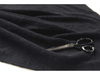 BLACK - Pure Cotton Thick LUXURY TOWELLING Fabric 400 gsm - Ralston Fabrics