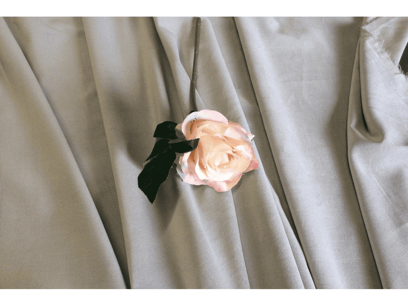 SILVER GREY - Cotton Dressmaking Velvet / Velveteen Fabric - Lightweight - Ralston Fabrics
