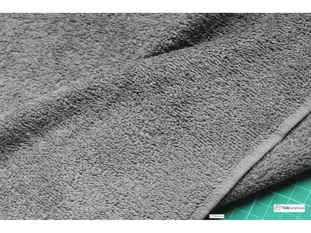 CHARCOAL GREY - Pure Cotton Thick Luxury Towelling Fabric - 400 gsm - Ralston Fabrics