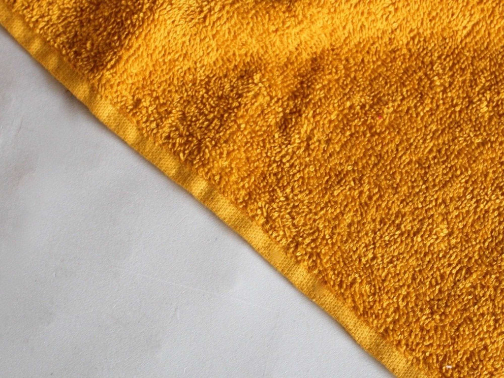 Mustard Yellow - Pure Cotton Thick Luxury Towelling Fabric - 400 gsm - Ralston Fabrics