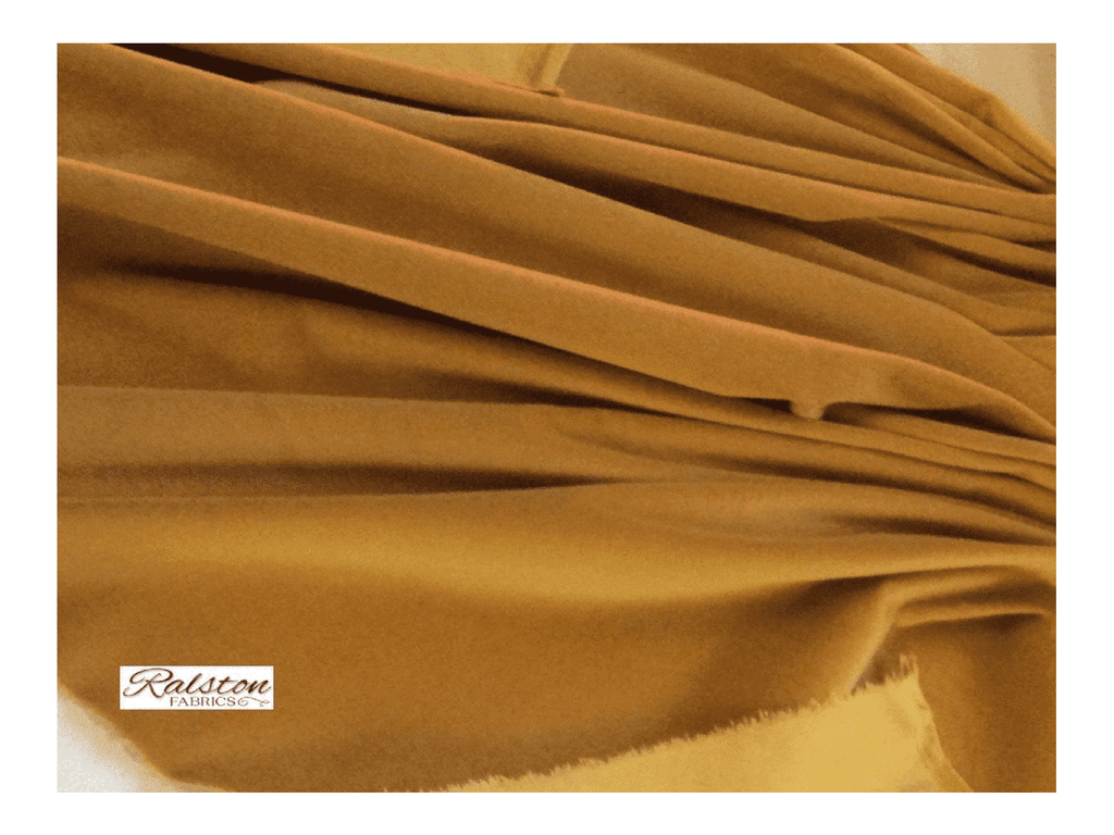 GOLD -  Cotton Velvet Fabric for Curtains & Soft Furnishings - Ralston Fabrics