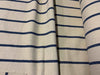 BLUE STRIPED Heavy Hopsack Furnishing / Upholstery Fabric  - pure Cotton - Ralston Fabrics