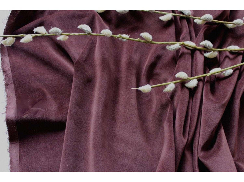 BROWN - Cotton Dressmaking Velvet Fabric - Lightweight - Ralston Fabrics