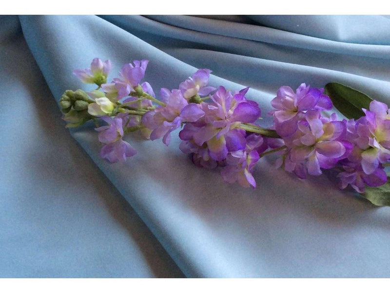DUCK EGG BLUE - Cotton Dressmaking Velvet Fabric - Lightweight - Ralston Fabrics
