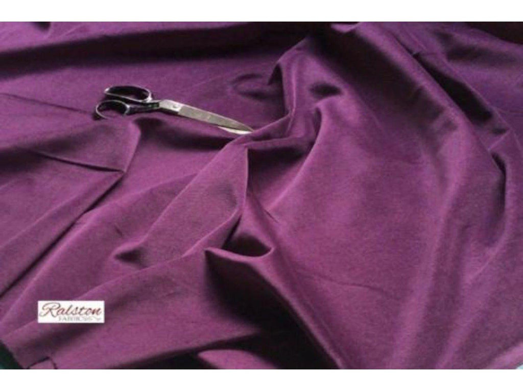 PURPLE / Aubergine -  Cotton Velvet Fabric for Curtains and Soft Furnishings - Ralston Fabrics