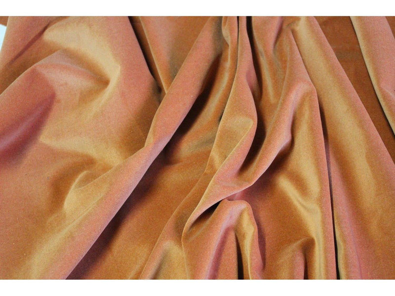 RUST Cotton Dressmaking Velvet / Velveteen - Light Weight - 240  gsm - 112 cms Wide - Ralston Fabrics