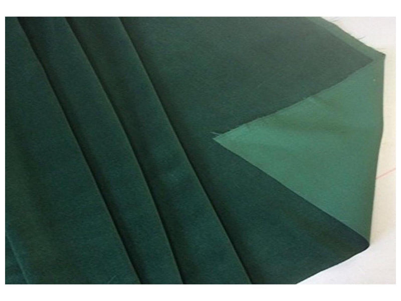 BOTTLE GREEN - Cotton Dressmaking Velvet / Velveteen Fabric - Lightweight - Ralston Fabrics