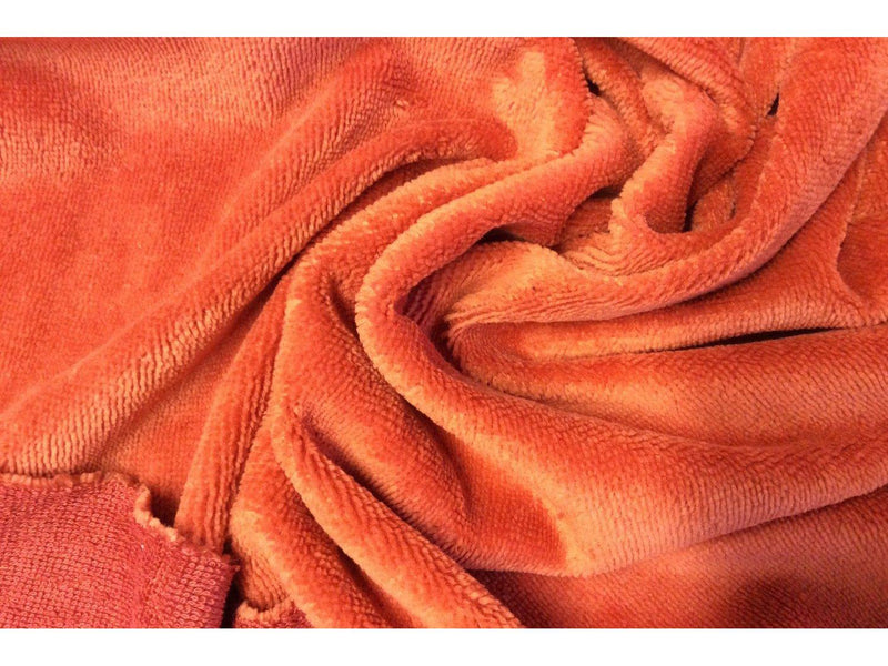 RUST   - Luxury Bamboo Towelling by Truly Sumptuous - Ralston Fabrics