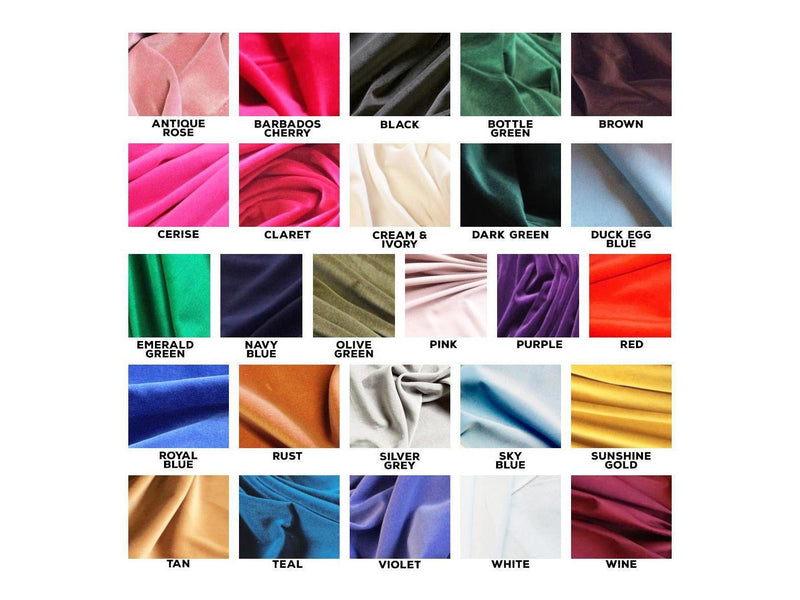 SKY BLUE - Cotton Dressmaking Velvet Fabric FOR Cushions, Soft Toys & Clothing - Ralston Fabrics