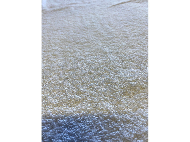 Seconds WHITE - Pure Cotton Thick LUXURY TERRY TOWELLING for Babies, Nappy,CLEARANCE Fabric 400 gsm