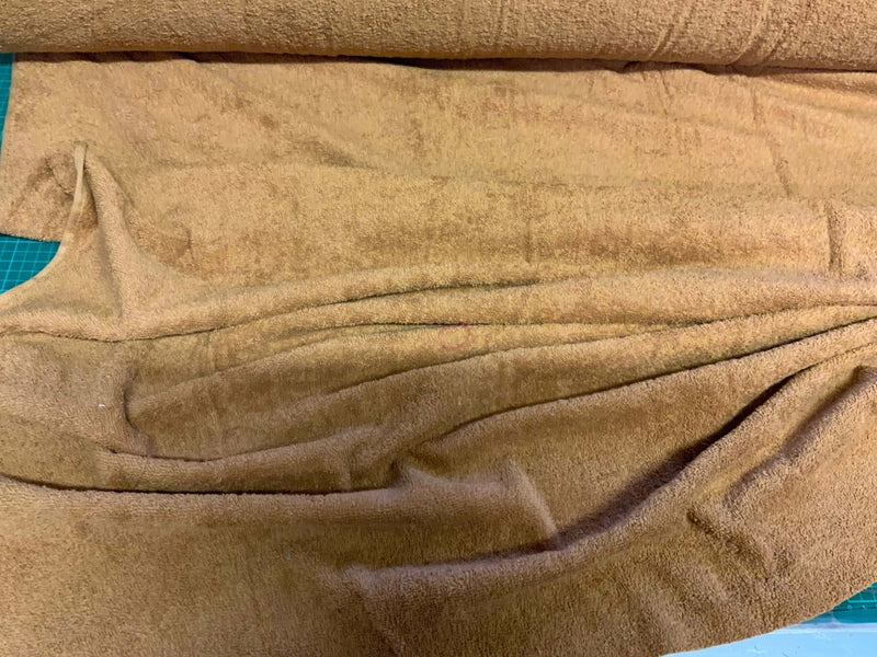 CAMEL colour Pure Cotton Thick LUXURY TOWELLING Fabric by Truly Sumptuous - Ralston Fabrics