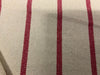 RED STRIPE - Heavy Hopsack Furnishing / Upholstery Fabric - pure Cotton - Ralston Fabrics