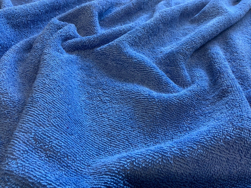 SUMMER BLUE - Pure Cotton Thick Luxury Towelling Fabric - 400 gsm - Beach Wear, Babies & Bath - By Truly Sumptuous