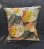 RETRO PATTERN - Olive Green Shapes Light Furnishing Cotton Fabric 70`s 60`s
