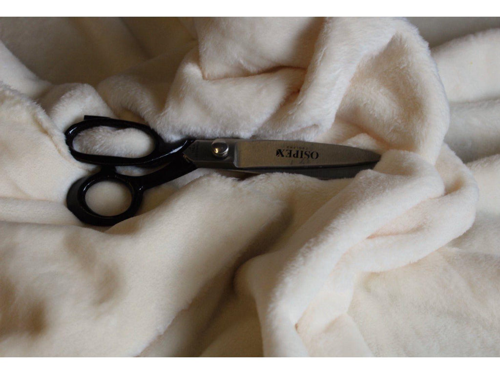 CREAM Luxury  Fleece  Fabric 400 gsm - 150 cms -  Thick and  Luxurious - Ralston Fabrics